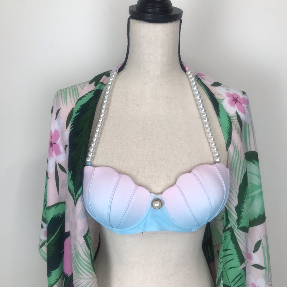 Toucan Pink Tassel Kimono and Swim Wear Coverup - Picture 3 of 4